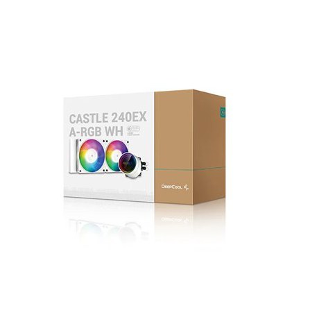 Deepcool | CASTLE 240EX A-RGB | White | Intel, AMD | W | CPU Liquid Cooler - 6